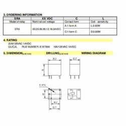 RELE 12V 20A (POTENCIA) SRA-12VDC-CL