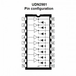 UDN2981 INTERFAZ SEÑALES LOGICAS TTL O CMOS