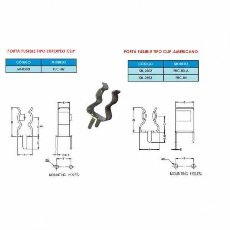 PORTAFUSIBLE SEPARADO PARA PCB