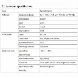 ANTENA 3G PCB 2BDI CABLE 10CM