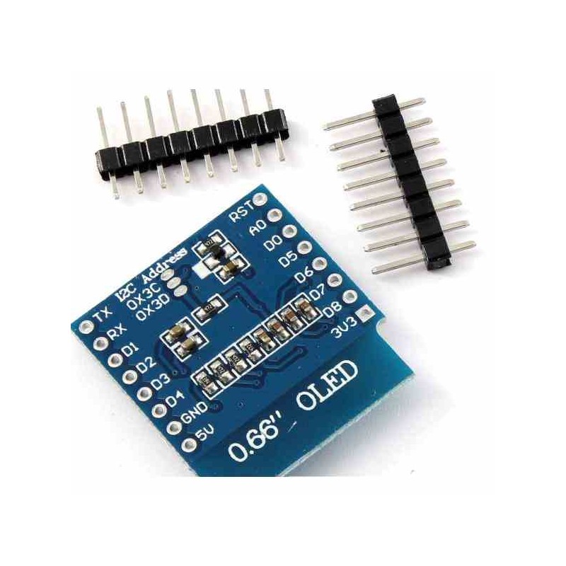MÓDULO OLED SHIELD PARA D1 MINI IIC I2C 0.66 PULG 64X48