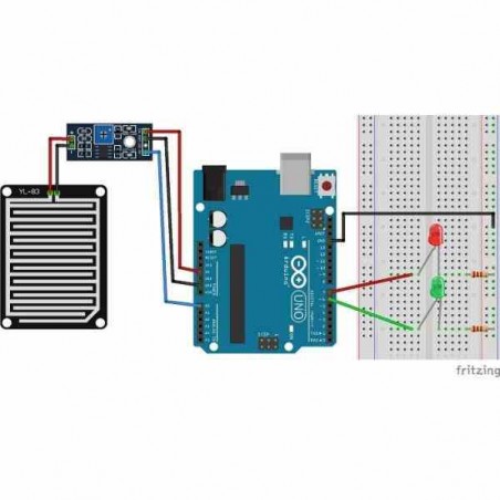 MODULO SENSOR DETECTOR DE LLUVIA AGUA HUMEDAD PARA ARDUINO