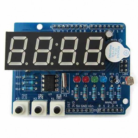 MÓDULO SHIELD RTC DS1307 EXPANSIÓN MULTIFUNCIÓN LUZ Y SENSOR