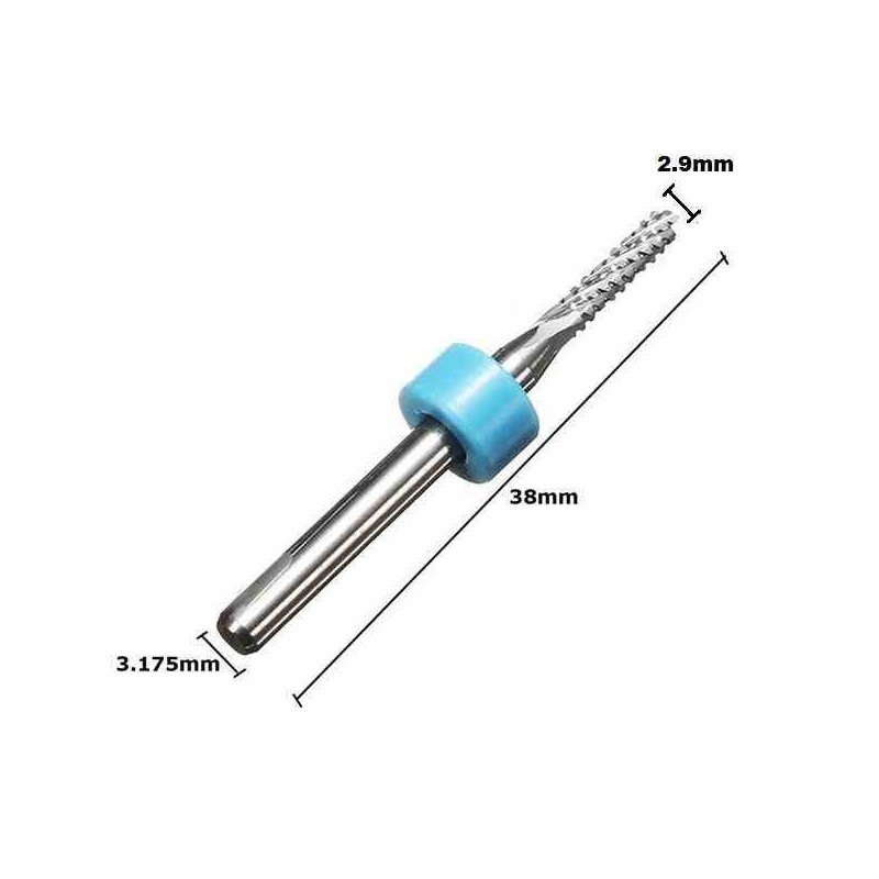 FRESAS PARA CNC 2.9MM CORTE DE PCB, PLASTICO, MADERA