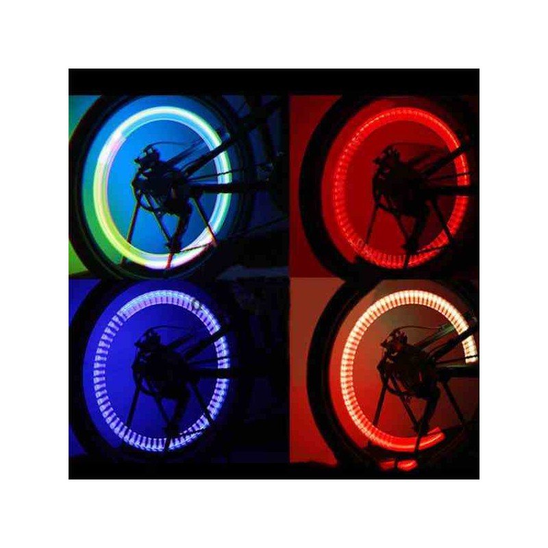 LUZ LED MULTICOLOR PARA LLANTA DE CARRO, MOTO O BICICLETA