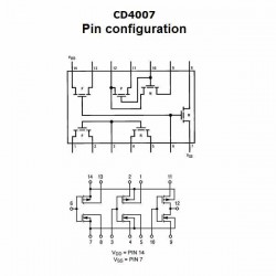 CD4007 PAR COMPLEMENTARIO DUAL MAS INVERSOR