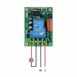 KIT CONTROL REMOTO 315MHZ RF 100M + RECEPTROR CON RELÉ 30A