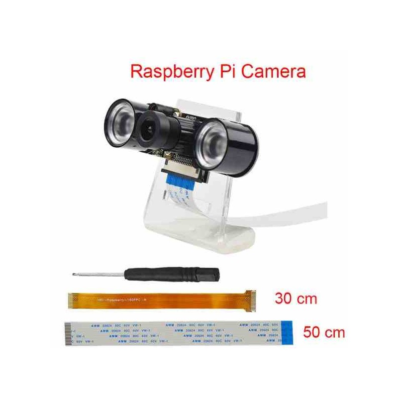 KIT RASPBERRY PI CÁMARA AJUSTABLE 5MP + ACCESORIOS