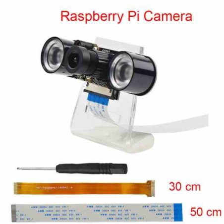 KIT RASPBERRY PI CÁMARA AJUSTABLE 5MP + ACCESORIOS