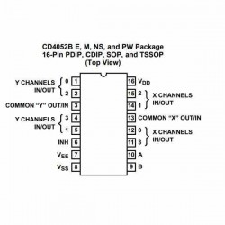 CD4052 MULTIPLEXOR/DEMULTIPLEXOR ANALOGICO 8 CANALES