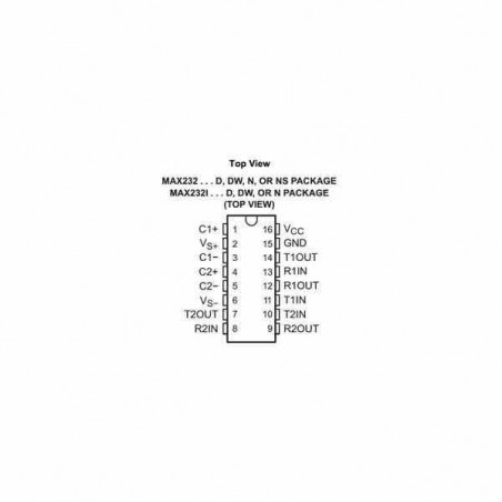 MAX232CPE RS232 UART CONTROLADOR/RECEPTOR