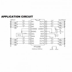 PT2258 CONTROLADOR ELECTRÓNICO DE VOLUMEN 6CH