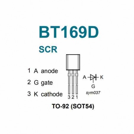 SCR BT169D TIRISTOR 400V 0.5A