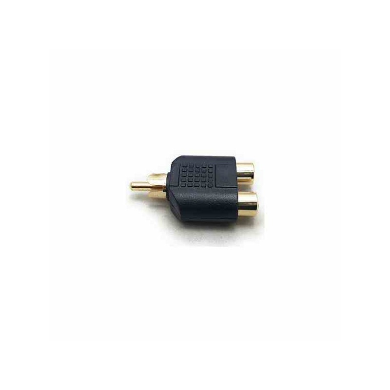 CONECTOR AUDIO ADAPTADOR JACK RCA A DOBLE RCA X2 RCA HEMBRA