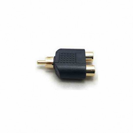 CONECTOR AUDIO ADAPTADOR JACK RCA A DOBLE RCA X2 RCA HEMBRA