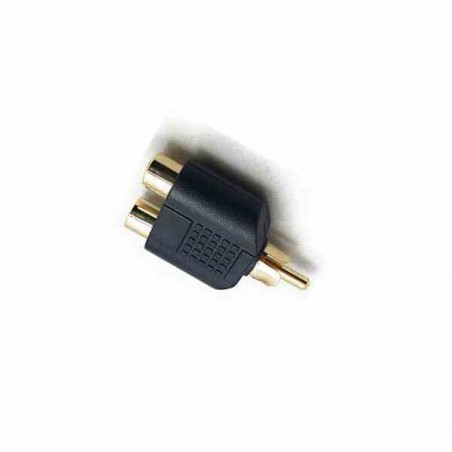 CONECTOR AUDIO ADAPTADOR JACK RCA A DOBLE RCA X2 RCA HEMBRA