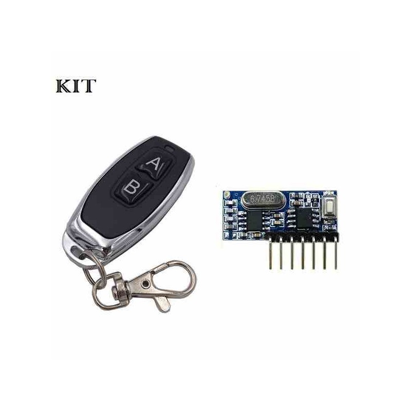 KIT CONTROL 1527 2CH METALICO + MODULO RECEPTOR RX480