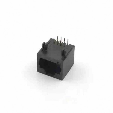 CONECTOR RJ45 8-PIN 90 GRADOS SOCKET PCB (PINES ABAJO)