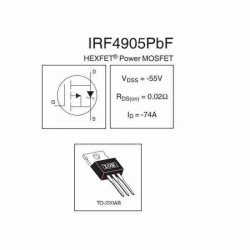 IRF4905 TRANSISTOR MOSFET CANAL P 55V 74A