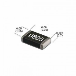 RESISTENCIA SMD 0805 1% RESISTOR SUPERFICIAL DE PRECISIÓN RESISTENCIA SMD 0805 1% RESISTOR SUPERFICIAL DE PRECISIÓN