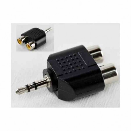 CONECTOR AUDIO PLUG ESTEREO PEQUEÑO X 2 JACK RCA