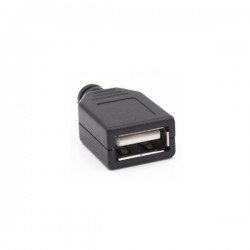 CONECTOR HEMBRA USB TIPO A PARA CABLE 4 PINES