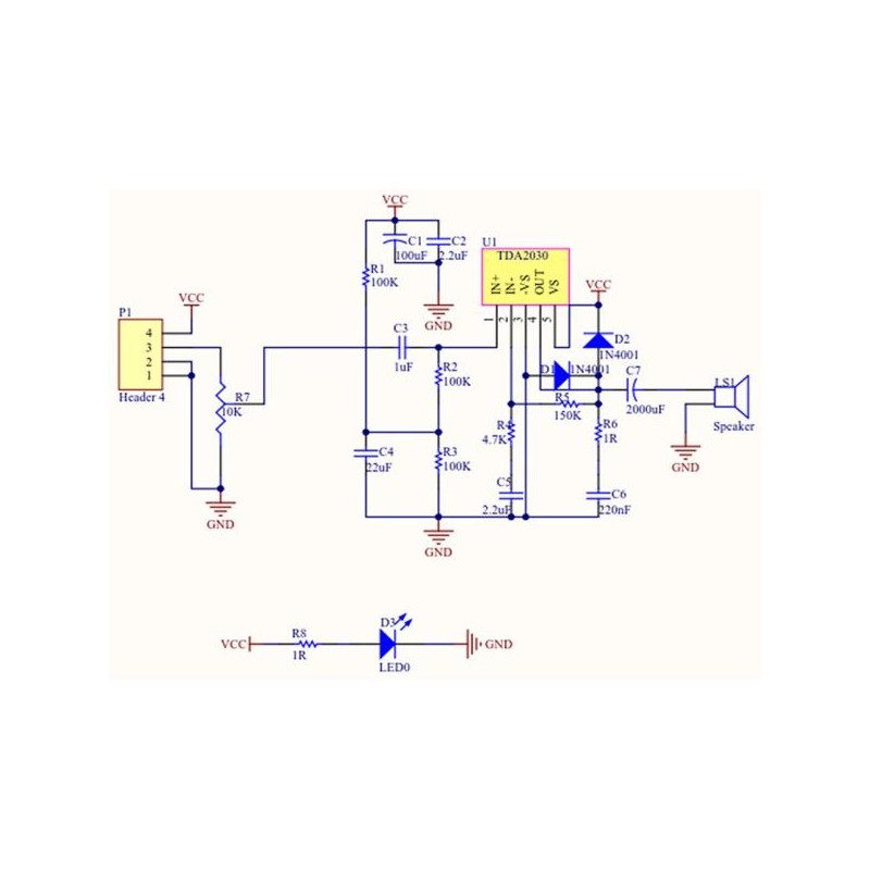 Modulo Amplificatore TDA2030A 2x18W 2.0 Doppia Traccia Scheda Kit Fai Da Te