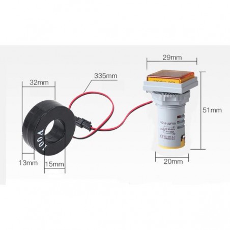 50-500V 0-100A PANEL VA METER