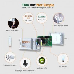 SONOFF RF-WIFI 433 MHZ - SWITCH INALÁMBRICO - UN RELE