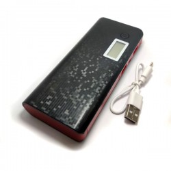 POWER BANK 12000MAH 2 OUTPUT BLACK