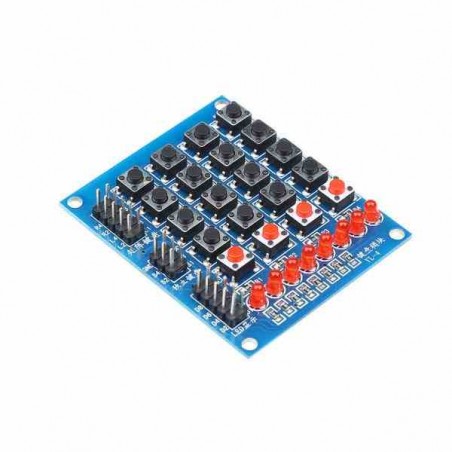 TECLADO MATRICIAL 4X4 YL-4, PULSADORES Y LEDS