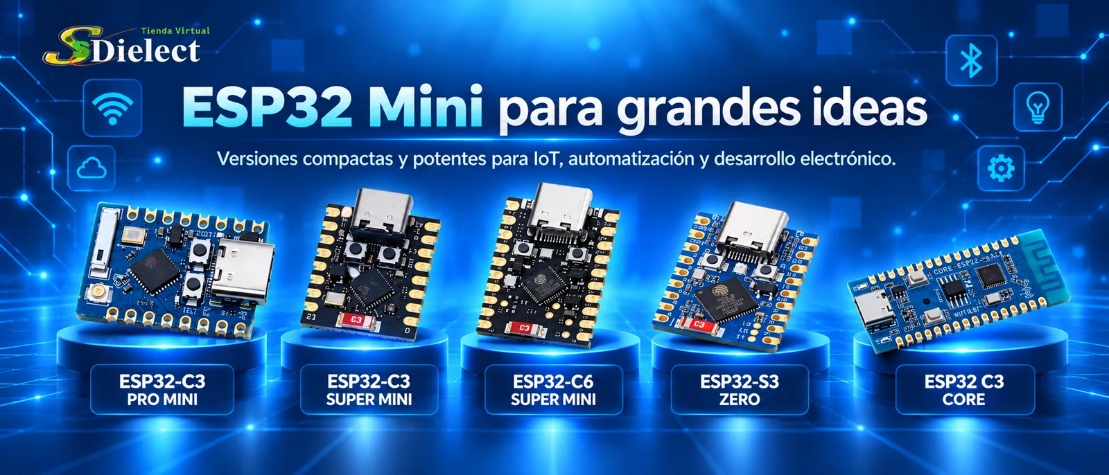 ESP32 Mini para grandes ideas: ESP32-C3 Super Mini, ESP32-C6 Super Mini, ESP32-C3 Pro Mini, ESP32-S3 Zero y ESP32-C3 Core