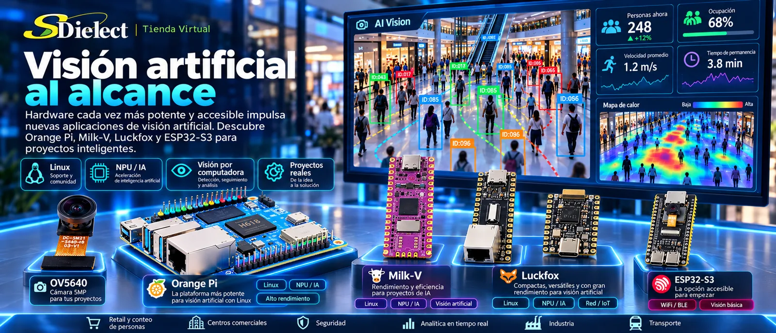 Visión artificial al alcance: Orange Pi, Milk-V, Luckfox y ESP32-S3 con cámara